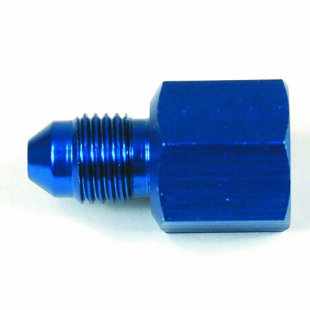 SPEEDFX FITTINGS -8AN Female to -6AN Male Reducer; Black; Anodized Aluminum; Single 568620BK